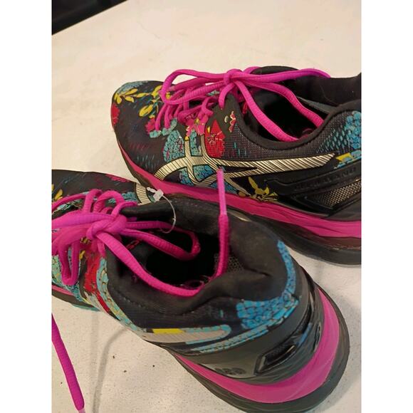 Asics Gel Kayano 23 Running Shoes Black Silver Pink Glow Women's Size 7 - Picture 1 of 6